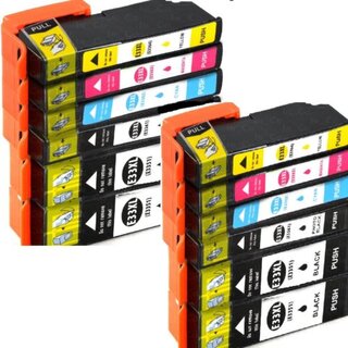 12x IBC Qualitts Tintenpatronen Kompatibel fr Epson Expression Premium XP-530 (4x T3351 Black 2x T3361 Black 2x T3362 Cyan 2x T3363 Magenta 2x T3364 Yellow)