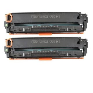 2x IBC Toner SCHWARZ Kompatibel für HP LaserJet Pro 200 Color M 251N / M 251NW 131X 131A 5 (Schwarz)