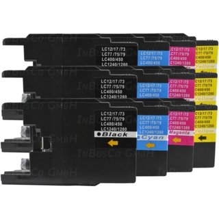 12x Patronen Kompatibel für Brother MFC-J705D (3x Black, 3x Cyan, 3x Magenta, 3x Yellow)