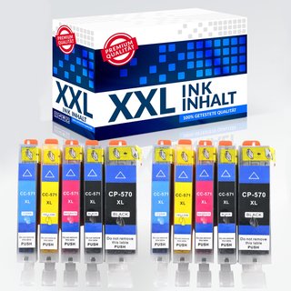 10 x XL Drucker-Patronen IBC IBC Kompatibel für CANON PIXMA MG7700 7750 7751 7752 7753 1 **10x Tinte (Mehrfarbig)