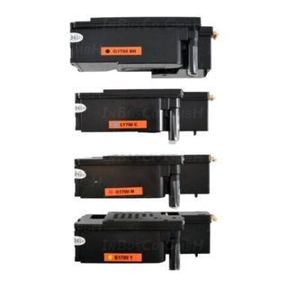 4x Toner XL für Epson Aculaser C 1700 Series / C 1700 1x (Black / Schwarz) 1x (Cyan / Blau) 1x (Yellow / Gelb) 1x (Magenta / Rot)