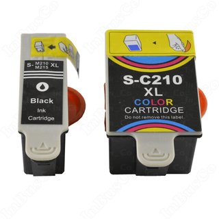 2x Druckerpatronen IBC Kompatibel für Samsung CJX-1000 CJX-1050 CJX-2000 INK C-M210 1 1x schwarz, 1x Colour (Mehrfarbig)