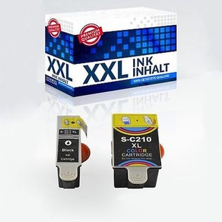 2x Druckerpatronen IBC Kompatibel fr Samsung CJX-1000 CJX-1050 CJX-2000 INK C-M210 1 1x schwarz, 1x Colour (Mehrfarbig)