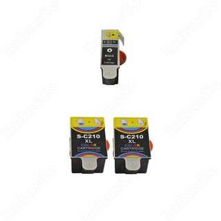 1 - 10 Druckerpatronen IBC fur Samsung CJX-1000 CJX-1050 CJX-2000 INK C-M210 1 1x schwarz, 2x Colour