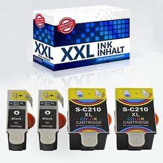 3x Druckerpatronen Kompatibel IBC Kompatibel fr Samsung CJX-1000 CJX-1050 CJX-2000 INK C-M210 1 2x Schwarz 1x color (Mehrfarbig)