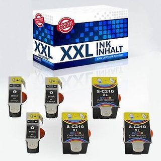 1 - 10 Druckerpatronen IBC fur Samsung CJX-1000 CJX-1050 CJX-2000 INK C-M210 1 1x schwarz, 5x Colour