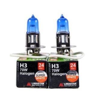 2x H3 Halogenlampen 24V 70W Blau Xenoneffekt Autolampe LKW Bus Traktoren IBC 2