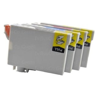 4x Tinte Kompatibel für Epson Stylus S22, SX125 Patrone + CHIP (1x Schwarz (black) 1 x Blau (cyan) 1 x Rot (magenta) 1 x Gelb (yellow) 18ml mit Chip!)