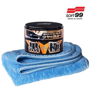 SOFT99 Extreme Gloss Wax Dark The Kiwami Wachs 200 g + Mikrofasertuch INC