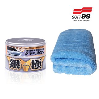 SOFT99 Extreme Gloss Wax White The Kiwami Wachs + Schwamm & Mikrofasertuch INB