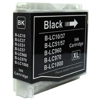 10x Tintenpatronen kompatibel zu LC1000BK/LC970BK Schwarz für BROTHER MFC-235C, MFC-240C, MFC-260C, MFC-3360C (Schwarz)