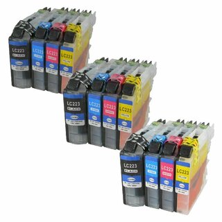 Tinte kompatibel für Brother MFC-J680DW MFC-J880DW MFC-J885DW MFC-J4320DW 12x LC223 3x je Farbe