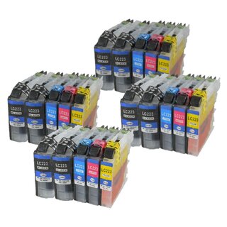 Tinte kompatibel fr Brother MFC-J680DW MFC-J880DW MFC-J885DW MFC-J4320DW 20x LC223 8x schwarz 4x je Farbe