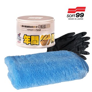 SOFT99 Fusso Coat 12 M Wax Light + Mikrofasertuch + Handschuhe