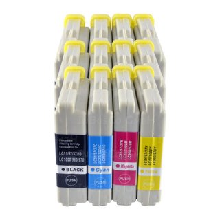 12x Tintenpatronen kompatibel zu LC970/LC1000 fr BROTHER MFC-235C, MFC-240C, MFC-260C, MFC-3360C ( (je 3x cyan, magenta, yellow + schwarz))