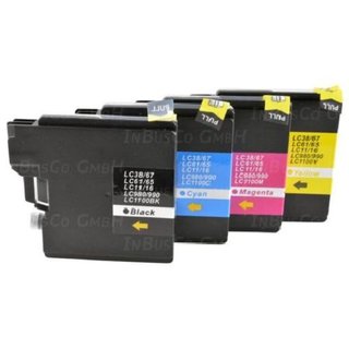 5x Tinte für Brother MFC-250C / MFC-290C / MFC-490CW LC 980 LC1100