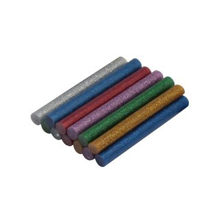 Klebepistole Set 60 (185) W, 11,2 mm, 8-20 g / min, 190 * C + 12 Stk. Klebestäbe farbig 11,2 * 100mm (blau, grün, rot, gold, silber, lila)