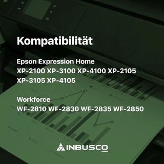 4x  Tintenpatronen T603 BK, MG, YE, CY  kompatibel mit  Epson Expression Home XP-2100 / XP-2105