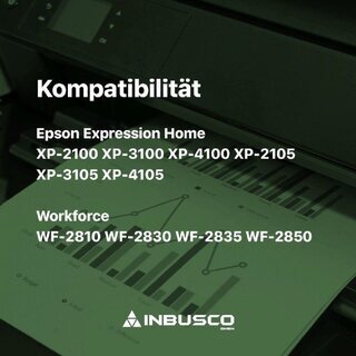 4x  Tintenpatronen T603 BK, MG, YE, CY  kompatibel mit  Epson Expression Home XP-2100 / XP-2105