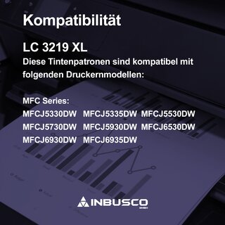 4 x Tintepatrone XXL mit Chip kompatibel zu Brother LC223 / LC225