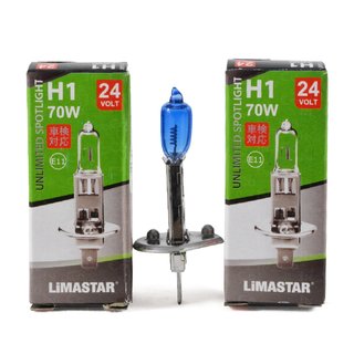 2x Halogenlampe H1, 70 Watt, 24 Volt SW