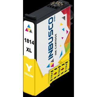 Patrone kompatibel zu Epson T1814 mit Chip Yellow (1x Tintenpatrone Yellow)
